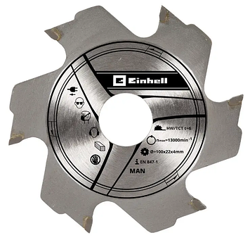 Диск для ламельного фрезера Einhell 100х22х3.8 мм, 6Т (758941)