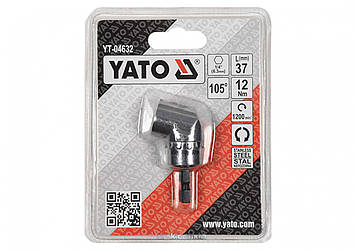КУТОВИЙ ТРИМАЧ-АДАПТЕР YATO HEX - 1/4" 37 ММ 12 НМ ПІД КУТОМ 105°