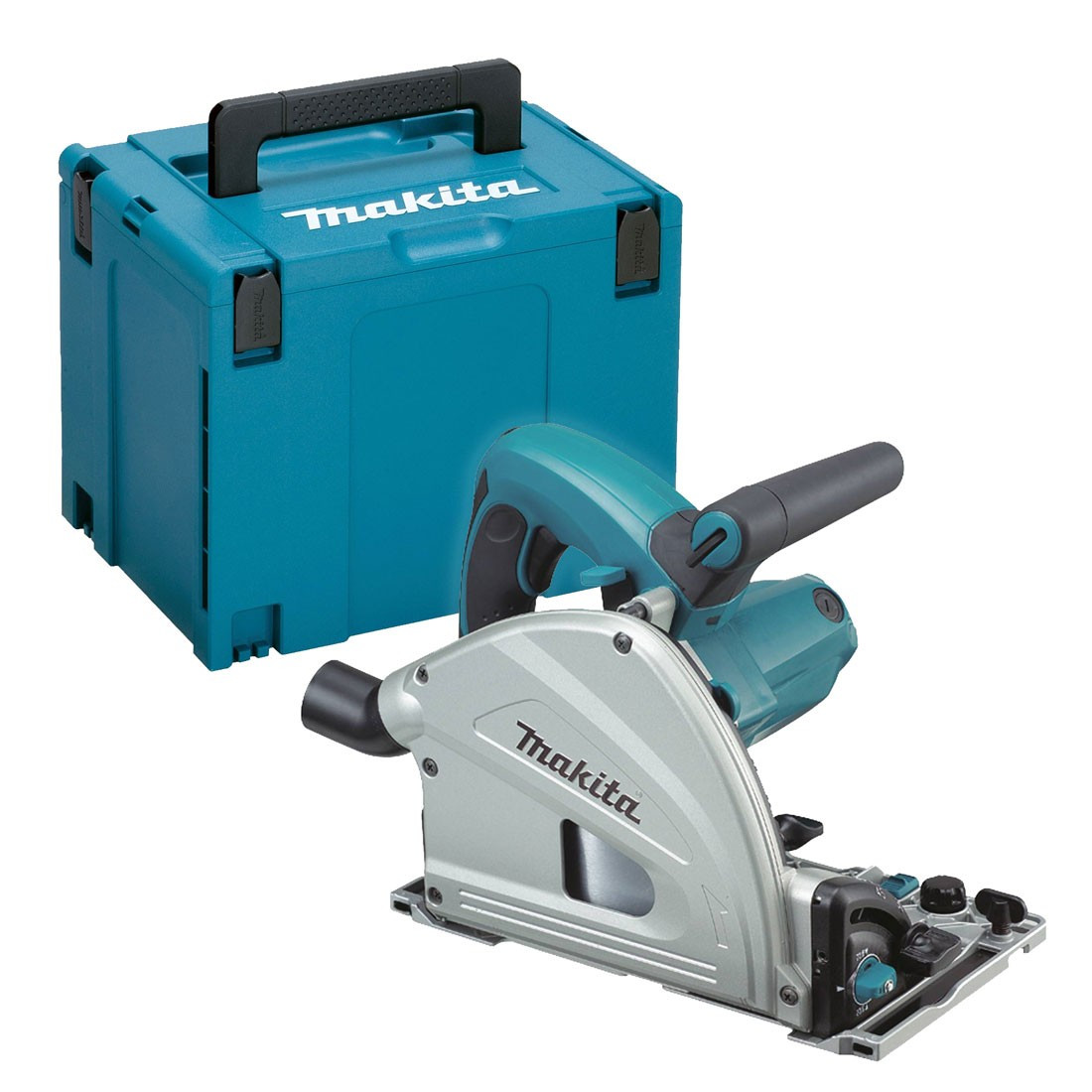 Професійна ручна заглибна дискова пила Makita SP 6000J : 1300 Вт, 165мм, 55мм глибини погружна циркулярка в кейсі, фото 1