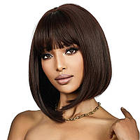 Перука Leora шоколад, натуральне синтетичне волосся