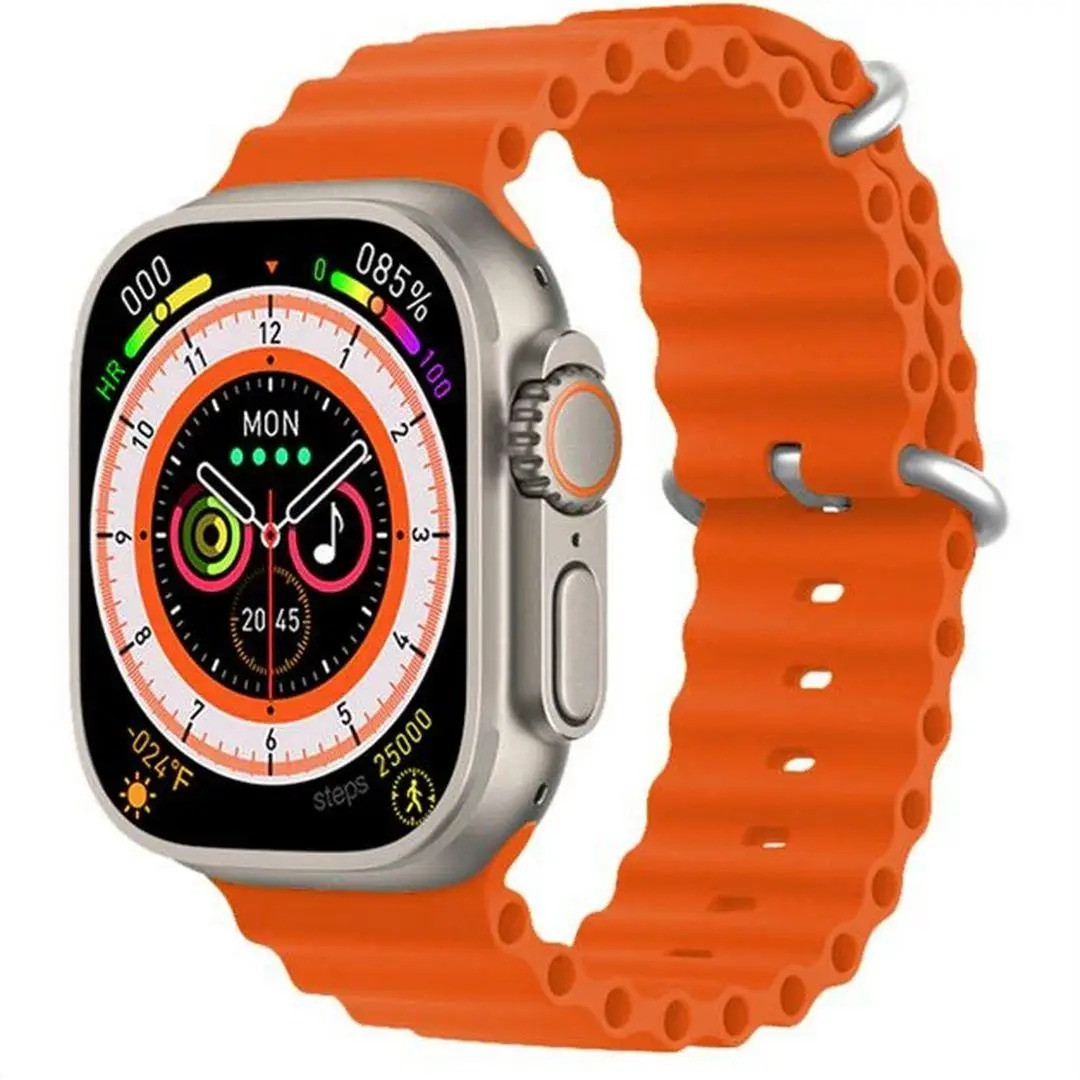 Розумний смарт годинник Smart Watch S8 ULTRA bluetooth з крокоміром пульсоміром тонометром лічильник калорій Помаранчевий
