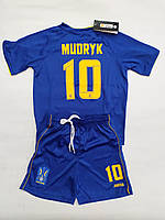 Футбольная форма детская Mudryk 10 Украина синяя