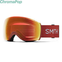 Гірськолижна маска Smith Skyline XL Clay Red Landscape Лінза S2 ChromaPop Everyday Red Mirror 2023