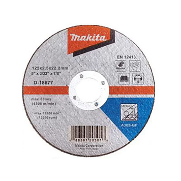 Відрізний диск з металу Makita 125 мм  : 125x2,5x22,3 мм  (D-18677d)