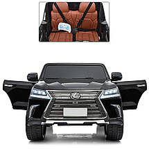 Дитячий електромобіль Bambi M 3906 EBLR-1 Lexus джип акумуляторний на пульті управління двомісний Білий, фото 5