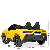 Дитячий електромобіль Bambi M 4993EBLR-6 Maserati акумуляторний на пульті управління двомісний Жовтий, фото 3