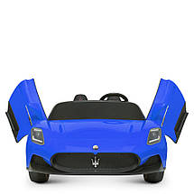 Дитячий електромобіль Bambi M 4993EBLR-4 Maserati акумуляторний на пульті управління двомісний Синій, фото 3