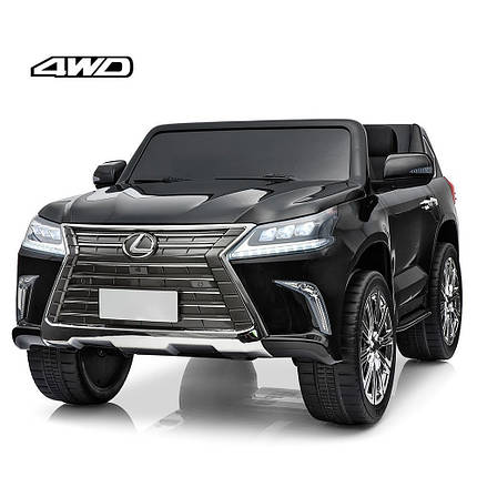 Дитячий електромобіль Bambi M 3906EBLRS-2 Lexus джип акумуляторний на пульті керування двомісний Чорний, фото 1