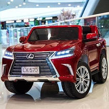 Дитячий електромобіль Bambi M 3906EBLRS-3 Lexus джип акумуляторний на пульті управління двомісний Червоний, фото 4