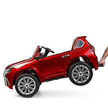 Дитячий електромобіль Bambi M 3906EBLRS-3 Lexus джип акумуляторний на пульті управління двомісний Червоний, фото 5