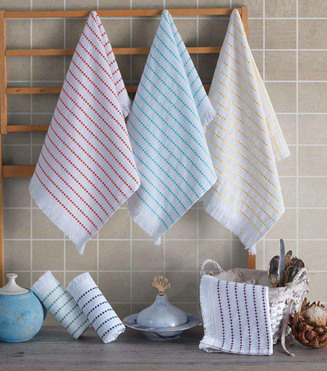 Набір кухонних рушників Saheser 40х60 см. Fabia 6 шт., фото 1