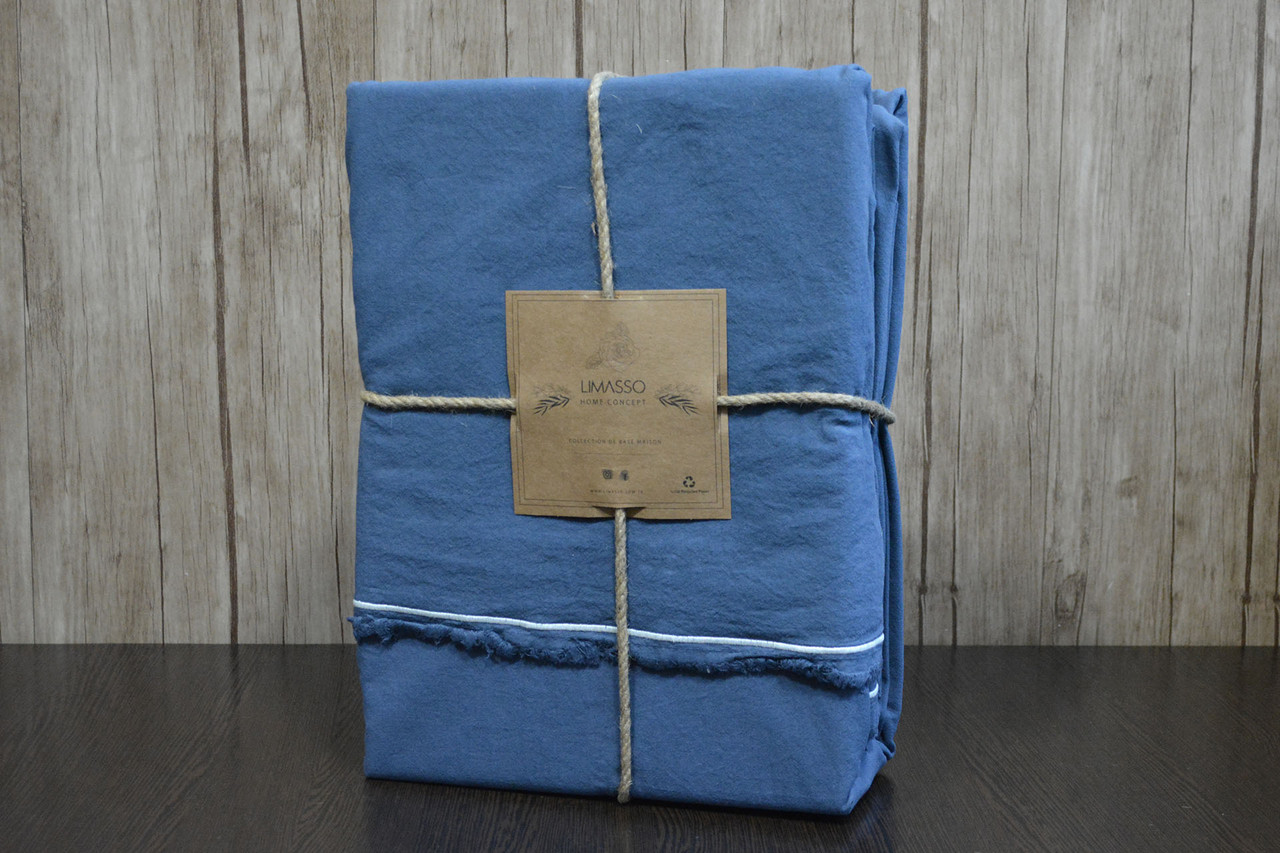 Постільна білизна Limasso Likya 200 х 220 см Indigo, фото 1