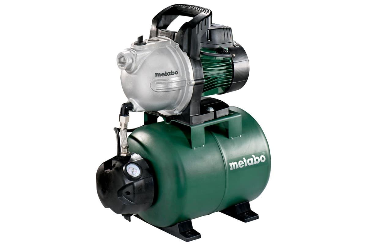 Побутова насосна станція Metabo HWW 3300/25 G : 4.5 бар, 900 Вт, 3300 л/год0.,висота подачі 45 м, 24 л, 600968000, фото 1