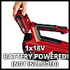 Якісна повітродувка акумуляторна Einhell GP-LB 18/200 Li E-Solo : з АКБ 18V 2.5 Ah, 18000 об/хв, 200 км/год, фото 6