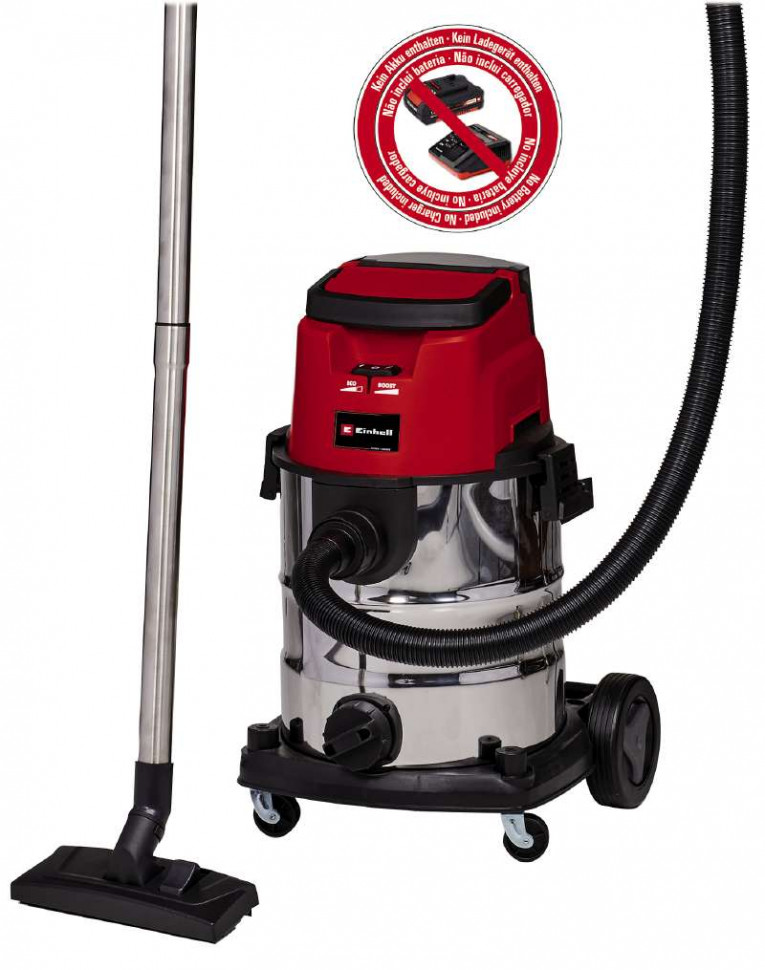Професійний акумуляторний промисловий пилосос Einhell TC-VC 36/25 Li S - Solo : без АКБ 18V, 25л, 150 мБар