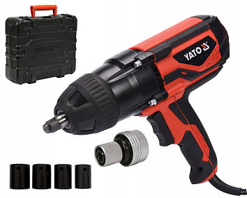 Гайковерт ударний YATO 1/2" 1020 Вт, 600 НМ 2600 об/хв + 4 головки і кейс