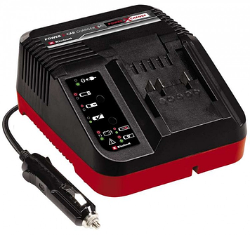 Потужний автомобільний зарядний пристрій Einhell Power X-Car Charger 3A : струм заряду 3А, розетка від прикурювача 12 В  (4512113)