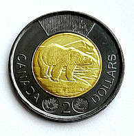 Канада 2 доллара 2022, Чорный доллар: В память о королеве Елизавете ІІ. UNC