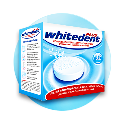 Таблетки для очищення зубних протезів Whitedent PLUS 32 шт.