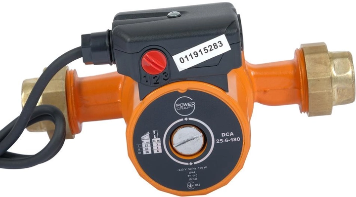 Потужний насос циркуляційний Powercraft DCA 25-6-180 (81231N) : 0.1 кВт, висота подачі 6 м,56 л/хв, тиск 9.8 барів, фото 1