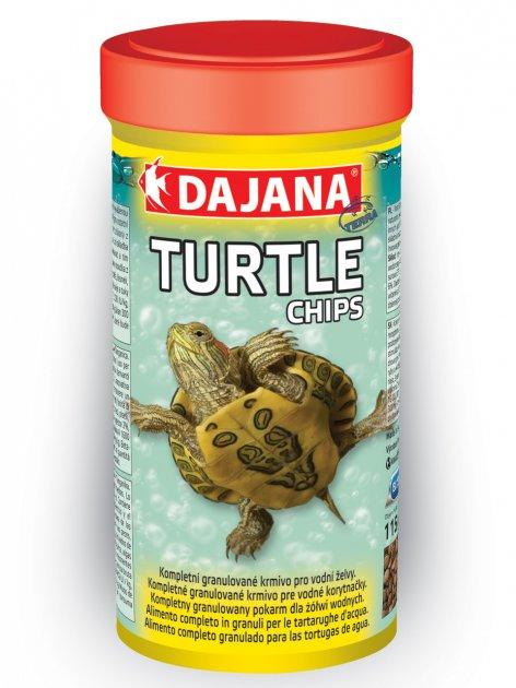 DAJANA TURTLE CHIPS Корм для водних черепах із цеолітом, зменшує забруднення води 250 мл/100 г DP154B(5828)