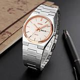 Елегантний кварцовий годинник Skmei 9288SIRGSI Silver-Rose Gold-Silver, фото 4