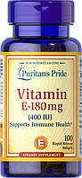 Витамин Е, Vitamin E, Puritan's Pride, 400 ME, 100 гелевых капсул