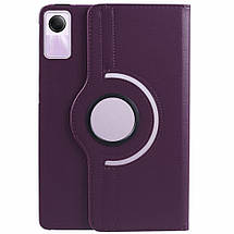 Шкіряний чохол книжка 360 на Xiaomi Redmi Pad SE (11") / баклажановий, фото 3
