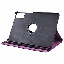 Шкіряний чохол книжка 360 на Xiaomi Redmi Pad SE (11") / баклажановий, фото 4