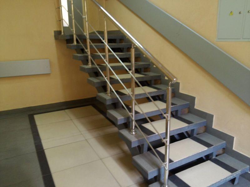 Лестница из металла с перилами прямая модульная - фото 10 - id-p2003064619