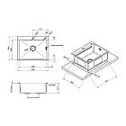 Кухонна мийка Kroner KRP Geburstet-6350HM 3,0/1,0 мм та змішувач Edelstahl Klassisch у наборі, фото 3