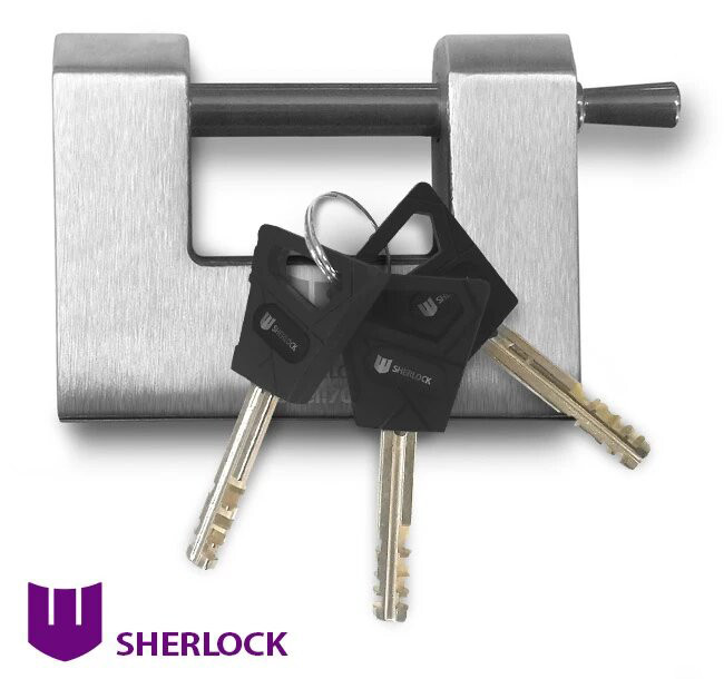 Замок навесной П-образный Шерлок 701-80 3 ключа (Китай) купить по ...