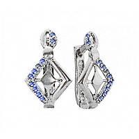Женские серебряные сережки Серьги с камнями Женские серьги с камнями Шикарные сережки из серебра