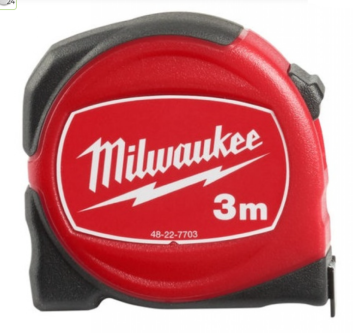 Рулетка будівельна MILWAUKEE Slimline S3/16 3 метри
