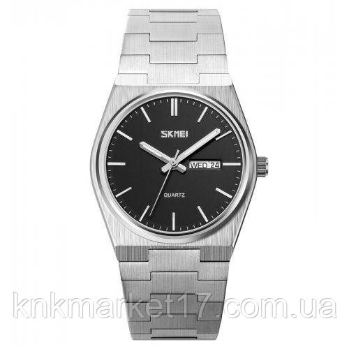 Елегантний кварцовий годинник Skmei 9288SIBK Silver-Black, фото 1