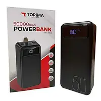 Мощный повер банк на 50000mAh TORIMA,Power bank 50000mAh с фонариком портативная батарея TORIMA TRM10 50000mAh