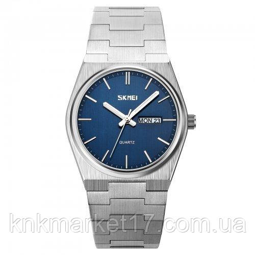 Елегантний кварцовий годинник Skmei 9288SIBU Silver-Blue, фото 1