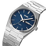 Елегантний кварцовий годинник Skmei 9288SIBU Silver-Blue, фото 2