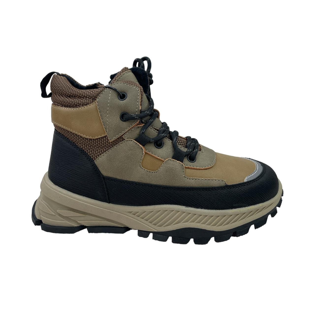 Дитячі/підліткові черевики зимові на хутрі, коричневі, Канарейка No 500-1 (р. 32-37)