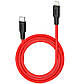 USB кабель Type-C на Lightning для iPhone Hoco Silicone PD charging data cable (20W, 1m). Red, фото 4