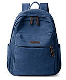 Жіночий рюкзак міський Макрос 8602 вологостійкий зносостійкий 15л колір синій, фото 2