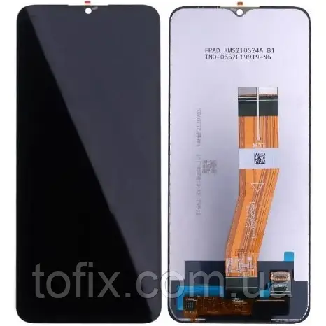 Дисплей Samsung A035G А03 2022 модуль у зборі (екран та сенсор) 163 x 72 mm, Чорний