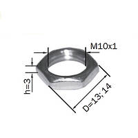 Гайка сталева М10 (товщина 3 мм)
