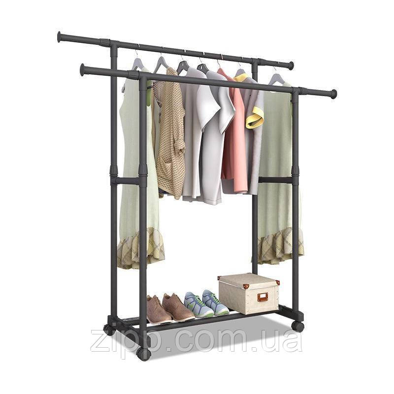 Вішалка-стійка для одягу Double Pole JL-DSG-8645