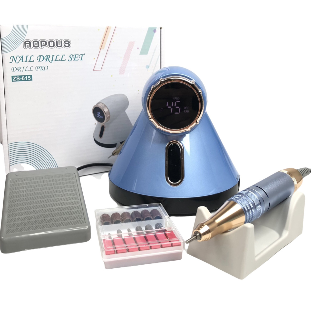 Фрезер для манікюру Nail Master ZS-615 65 Вт 45000об/хв PROFESSIONAL Drill pro zs 615 фреза манікюрна