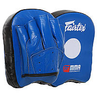 Лапа изогнутая кожаная для бокса и единоборств (2шт) Fairtex MMA Performance 3356 размер 17x20x7см Blue