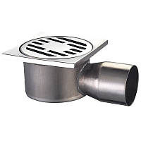 Душовий трап із нержавіючої сталі Champion DRAIN-02-10x10-90 100x100 мм (кутовий відвід) (CH6144)