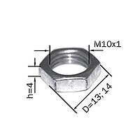 Гайка сталева М10 (товщина — 4 мм)