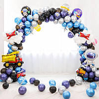 Набор 310 шаров для фотозоны Бесконечный горизонт Синий и фиолетовый