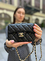 Женская сумка Chanel mini молодежная сумка шанель мини через плечо из мягкой экокожи изящная брендовая сумочка